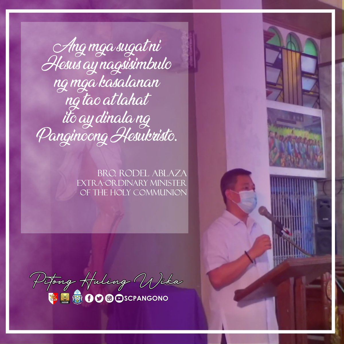 sclementeangono's tweet photo. IKA-PITONG WIKA
"Ama, sa mga kamay mo’y ipinagtatagubilin ko ang aking Espiritu." -Lucas 23:46

Pagninilay: Bro. Rodel Ablaza 

#Lent2021
#Covid19
#SCPAngono
#Antipolensis https://t.co/l5kYBFOamX
