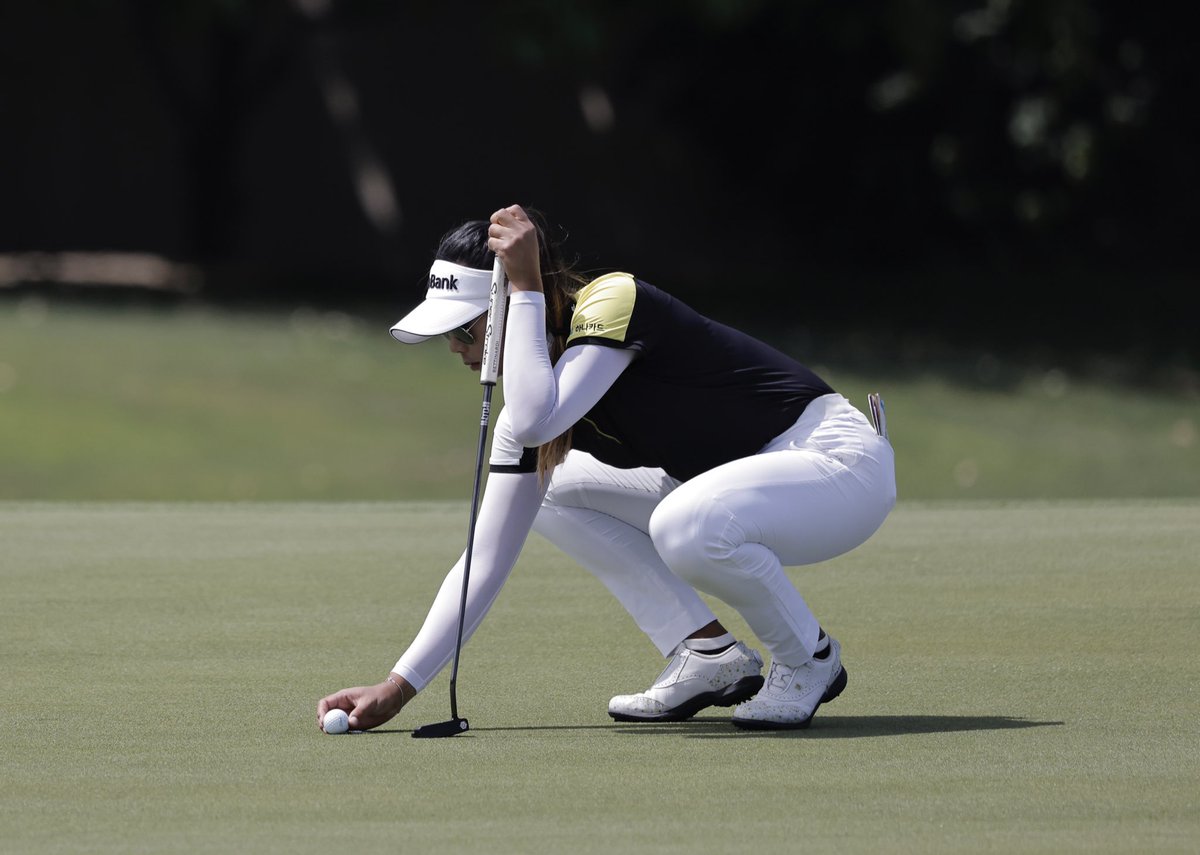 FootJoyEurope's tweet photo. Thailand’s Patty Tavantanakit fired the low round on the opening day of the @anainspiration with a superb 66.
England’s Georgia Hall and Bronte Law also made great starts and are just three back on -3.
#TeamFJ #1ShoeinGolf #MyJoys #FJStratos #FJPremiereSeries https://t.co/rFnwkajnsM