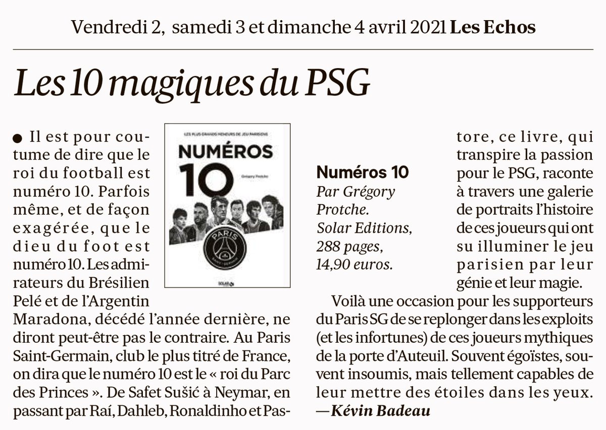 VirageParis75's tweet photo. Retour sur investissement @GProtche
#Numeros10 du @PSG_inside @SOLAReditions https://t.co/0AGm0I9Iq0
