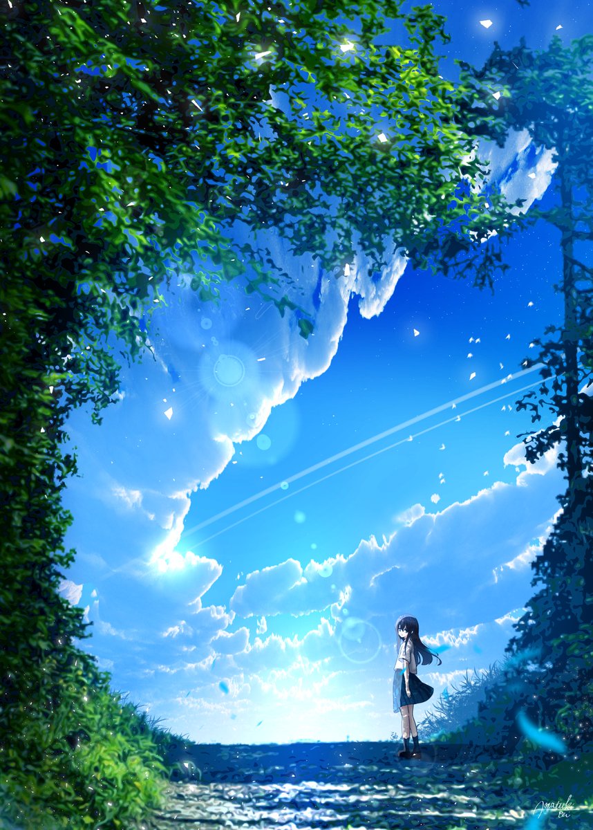 雨月レイ 商業案件受付中 イラスト完成 夏の少女 Pixiv総合ランキング99位ありがとうございます 雨月レイ 商業案件受付中 イラスト完成 夏の少女 Pixiv総合ランキング99位ありがとうございます