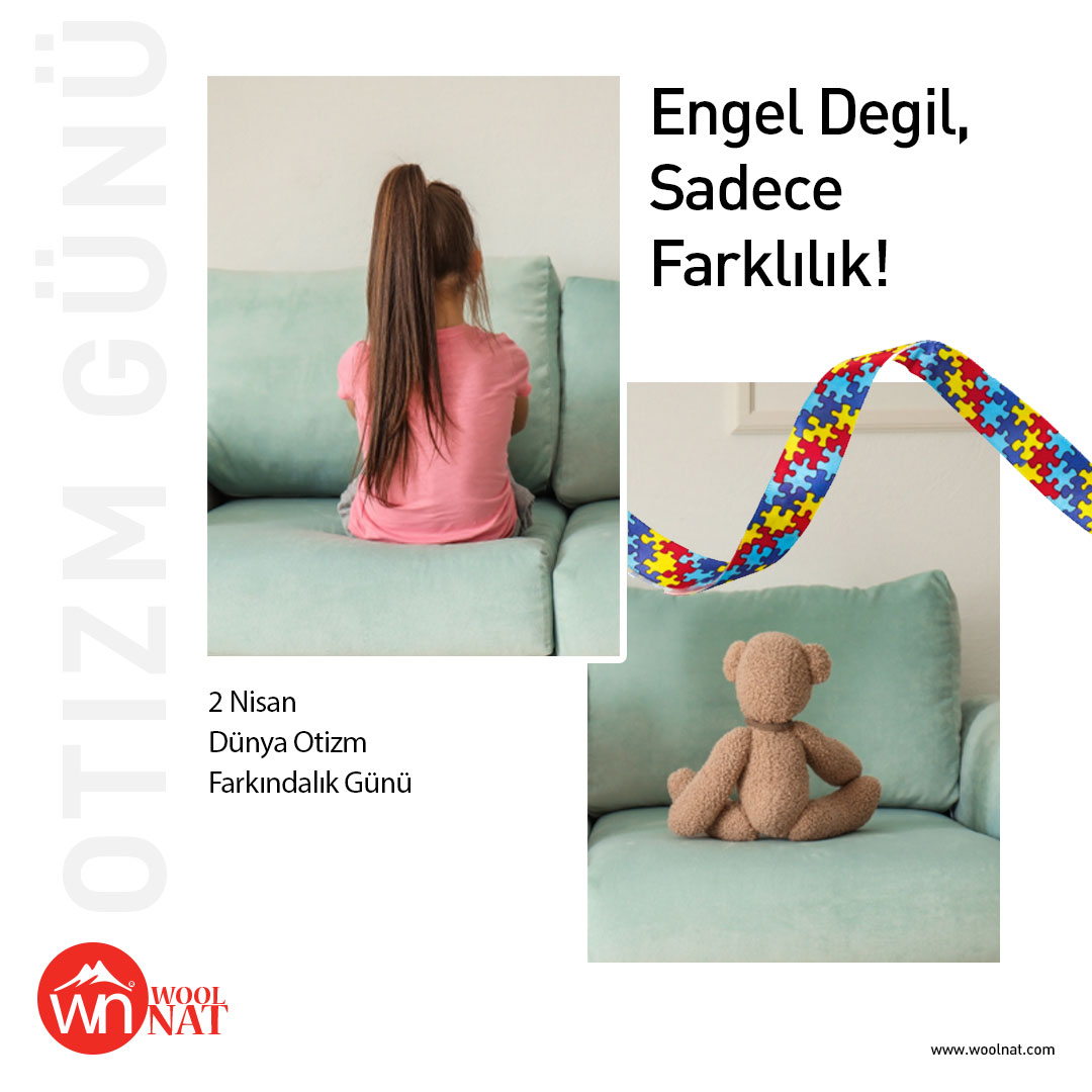 woolnatcom's tweet photo. Otizm gelişimsel bir farklılıktır. Otizm seçim değildir. Otizm eksiklik olarak görülemez. Tüm bunların farkındayız! Bir gün değil her gün otizmli dostlarımızın yanındayız! https://t.co/1C90DPUZ0V