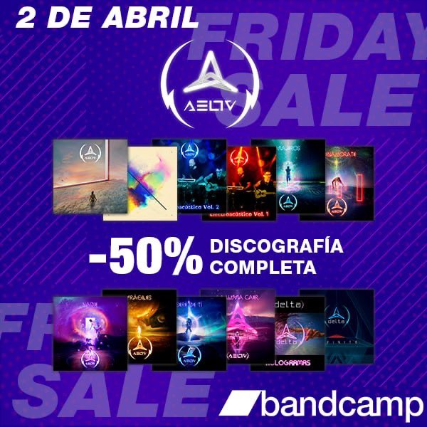 ⚡️GRAN VENTA BANDCAMP⚡️

¡Solo hoy! El 100% de las ventas, se destinan al artista, apoyemos al talento y bandas nacionales. 

deltamusicmx.bandcamp.com

#BandcampFriday #bandcamp #rockenespanol #Musica