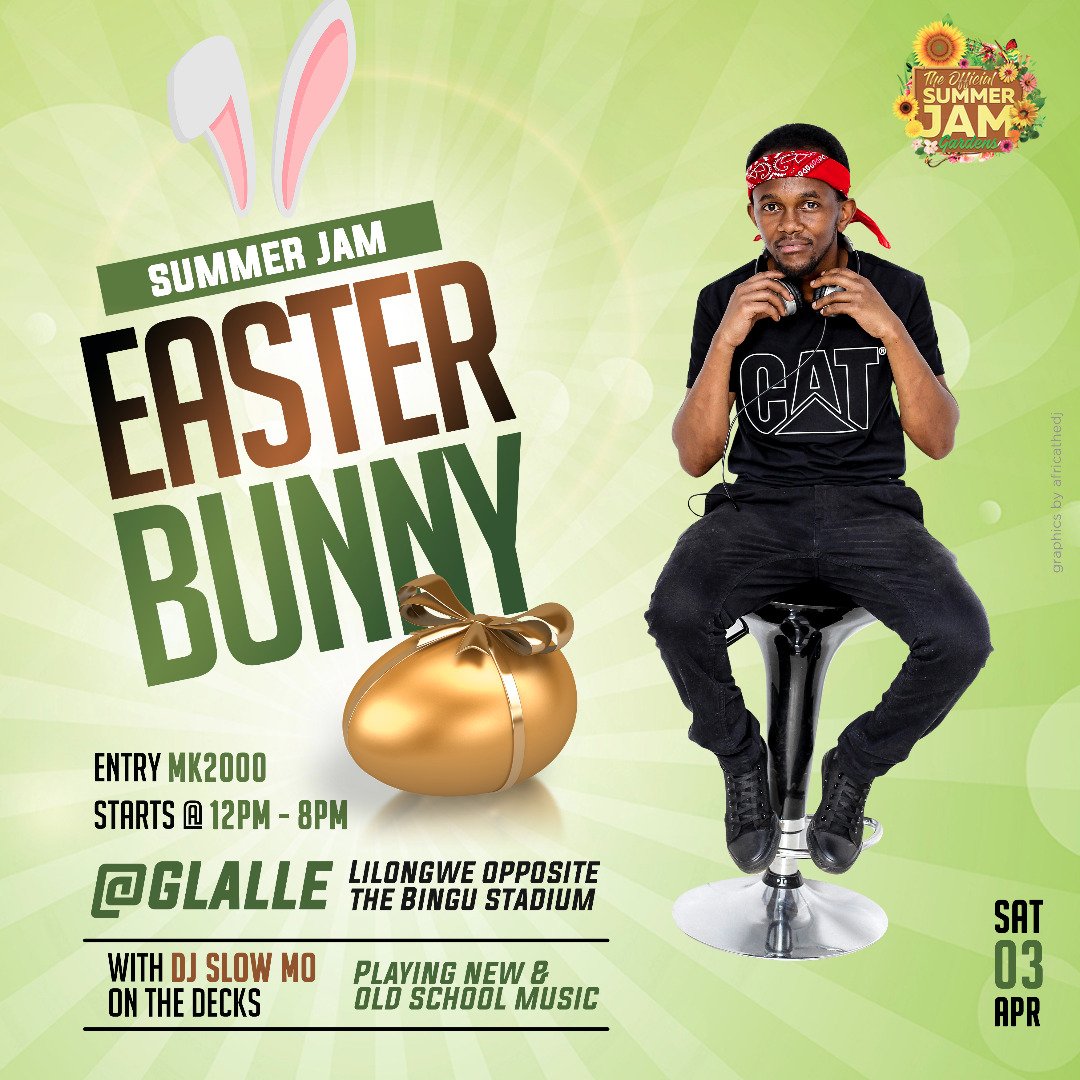 SummerJamG_mw's tweet photo. ,🚨🚨#Malingama X @martseMW 
@Vjice and #Djslow Make the LineUp for tomorrow #EasterBunny at the #SummerJamEasterWeekend at #Glallee Gardens in #Lilongwe 
Tell a friend to tell a friend 
#GoodvibezOnly 🔥🔥🔥⚡⚡
2k at the Door 🇲🇼🇲🇼
#AllCovid19measures to be observed 👌🤝 https://t.co/Cy96480Itl