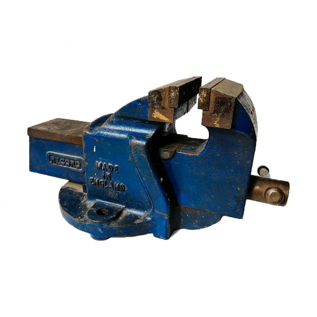 We have many much-loved tools in our studio, and our Record Vice is no exception. We love it so much we’ve paid homage to it in our brand refresh. The deep blue of our Record Vice can be seen in our new logo, icon, and on our website. #artfabrication #BrandDesign #contemporaryart
