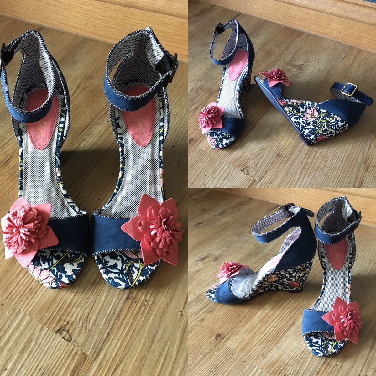 Brand new in box Sky in navy/coral. Size 5. £32. £3.50 UK p&amp;p #rubyshoo #veganshoes #sandals #summer #pinup #rockabilly #vintagestyle #shoes #shoos #floral #shoeobsessed #shoelover #loveshoes