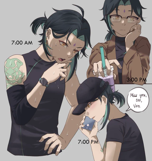 ponytail xiao: the sequel 💞 (with some xiaoven ehe) #GenshinImpact #原神 