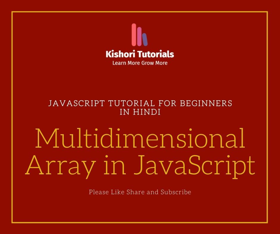 kishoritutorial's tweet image. Learn what is Multidimensional Array in JavaScript.
youtube.com/watch?v=ZEMAr5…
#multidimensionalarray #javascript #javascripttutorial #learnjavascript