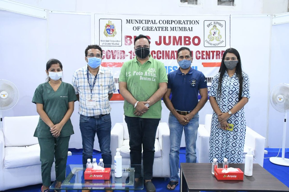 ShelarAshish's tweet photo. It’s not the to do thing, it’s a responsibility! Took 1st dose of #Covaxin 💉 at BKC MCGM Jumbo facility! I urge all individuals those are eligible for the vaccine please get it done! it’s safe! Please do wear Mask 😷 wash hands, keep urself sanitised &amp; maintain social distance! https://t.co/qnh1ar7bO9