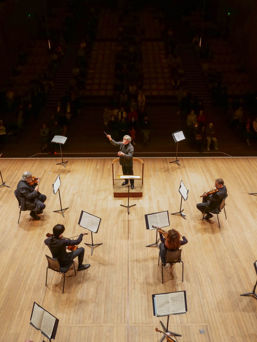 Image shows a string instrument performance at Snape Maltings Concert Hall