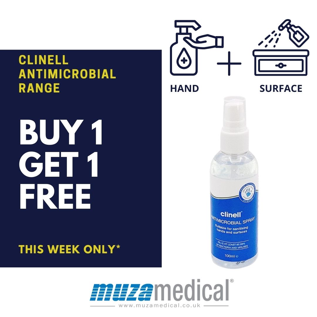 muzamedical's tweet photo. Buy 1 get one FREE 🤚🏾 Clinell Antimicrobial Hand &amp; Surface Wipes or Spray 🚨 

With a patented formula developed by doctors that kills 99.999% of germs in seconds ⌚️

Trusted by healthcare professionals https://t.co/xy8e77pF5N

#BOGO #wipes #handsanitiser #antimicrobial https://t.co/eUqyUWck35