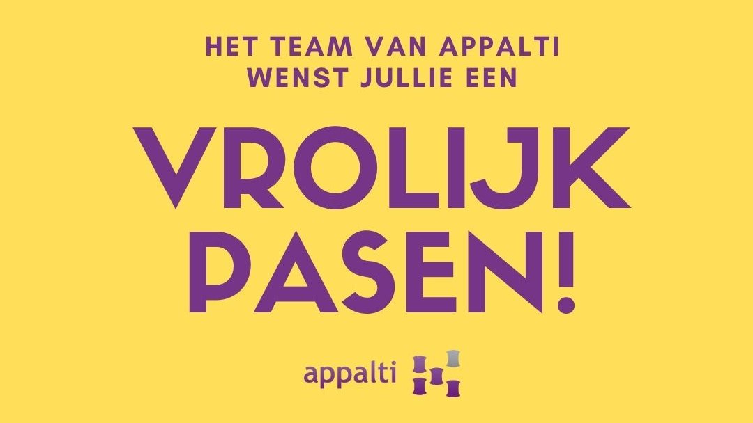 AppaltiBV's tweet photo. Het team van Appalti wenst jullie een vrolijk pasen! https://t.co/38DnUGkS6y