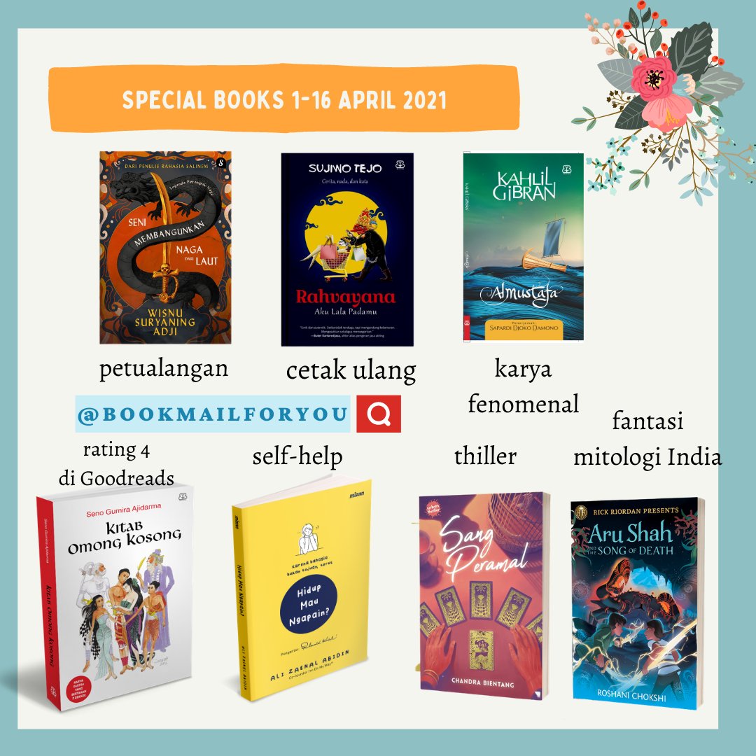 Hiii!
Aku mau merekomendasikan buku yang lagi Pre-order nih. Kebetulan bukunya bagus dan menarik semua.

Genre romance - thiller ada
💕 Thread akan diperbaharui sambil berjalannya waktu
-- CEK THREAD NYA SAMPAI HABIS YA --