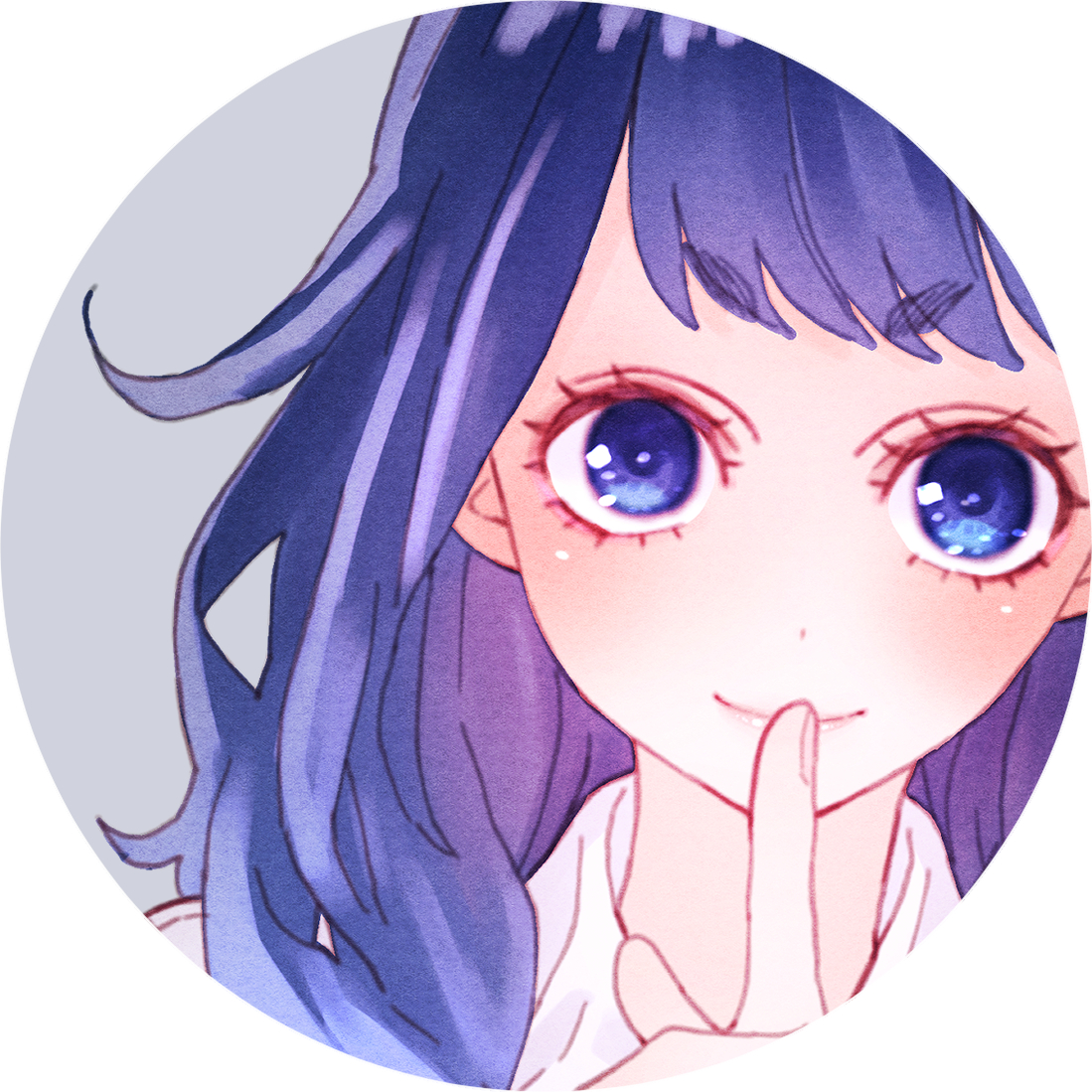 1girl solo blue eyes smile portrait looking at viewer bangs  illustration images