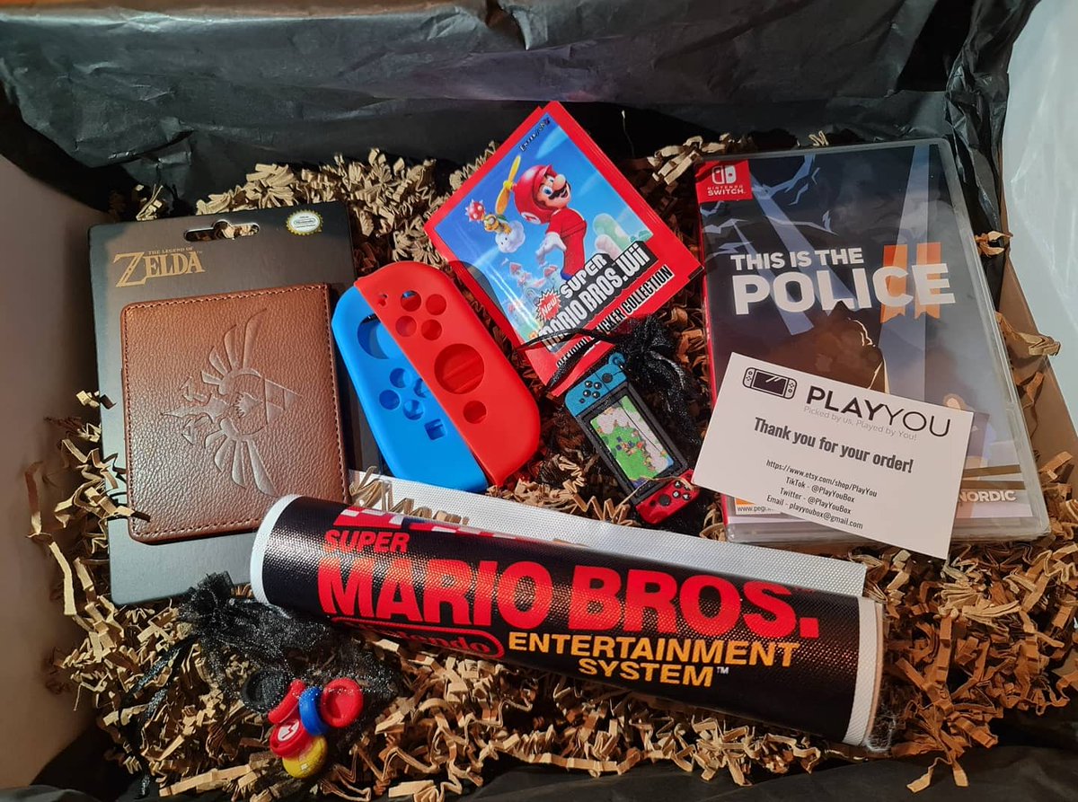 PlayYouBox's tweet photo. 🕹SNEAK PEEK🕹 (1/3)
👀This is just some of the items you could get in our PlayYou subscription box for Nintendo Switch.
With each order you will get x1 brand new game for your Switch and x4 themed merchandise items along with x1 mystery surprise! 😉📦👀
#nintendoswitchgames #uk https://t.co/Z7EuQWGUgK