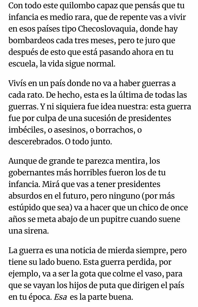 soysergioantin's tweet photo. Los desafío a leer esto de Hernán Casciari y no terminar llorando #2DeAbril 🇦🇷❤️ https://t.co/aMaQx13kXu