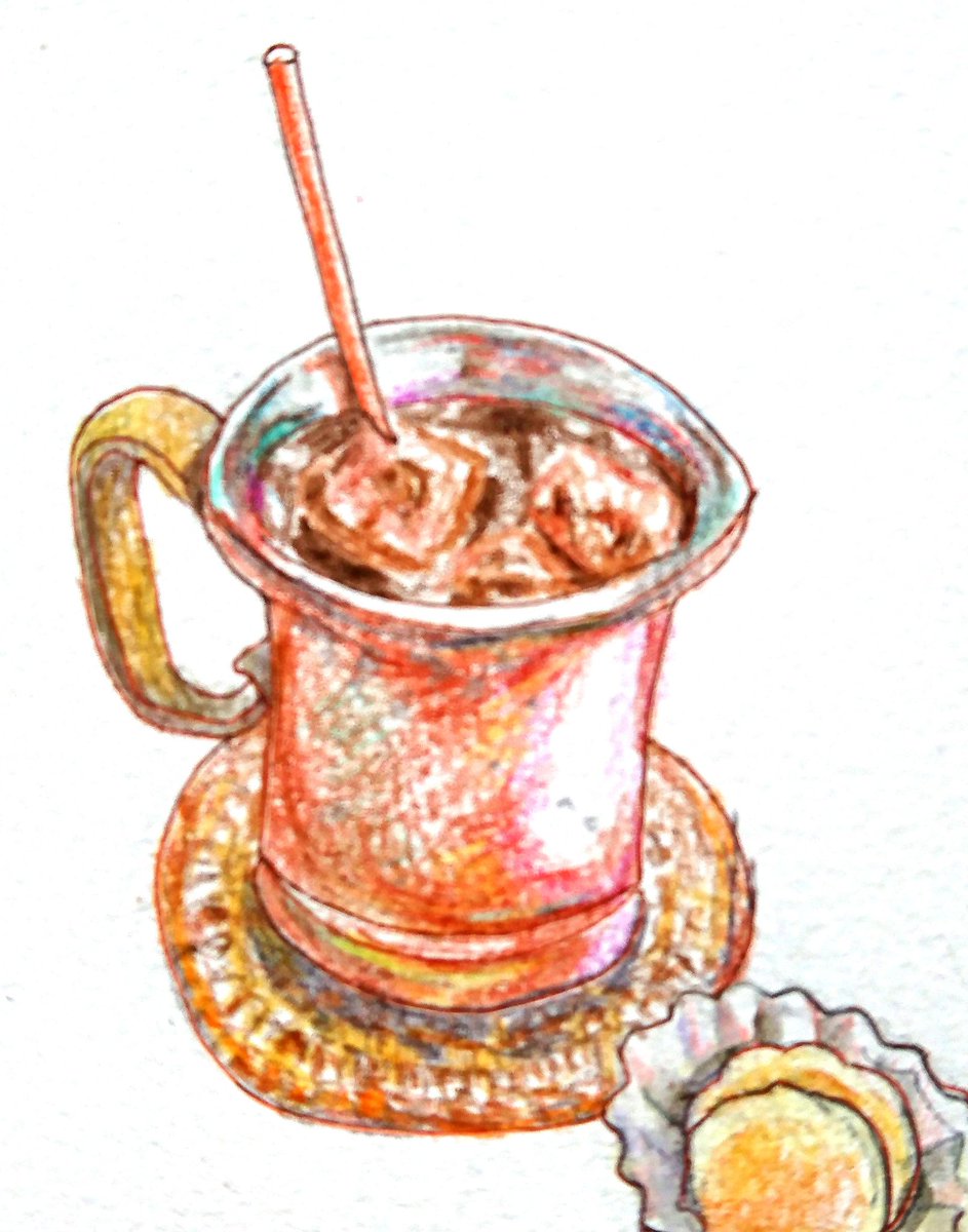 アイスコーヒーが金属のカップで出てきたらなんとなくテンション上がります Il ナカイタエ 旧たぁぽ のイラスト