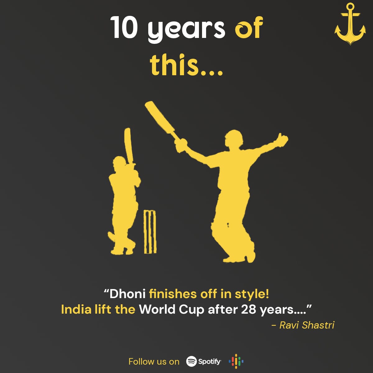 Nangooram1's tweet image. The most memorable shot in Indian cricket, this will be a memory etched in our hearts forever. 💙🏆

#10yearsofworldcup2011

Binge listen to our podcast shows with the link below.

open.spotify.com/episode/1V5XLq…

#Dhoni #CSK #IPL #IPL2021 #BCCI #Cricket