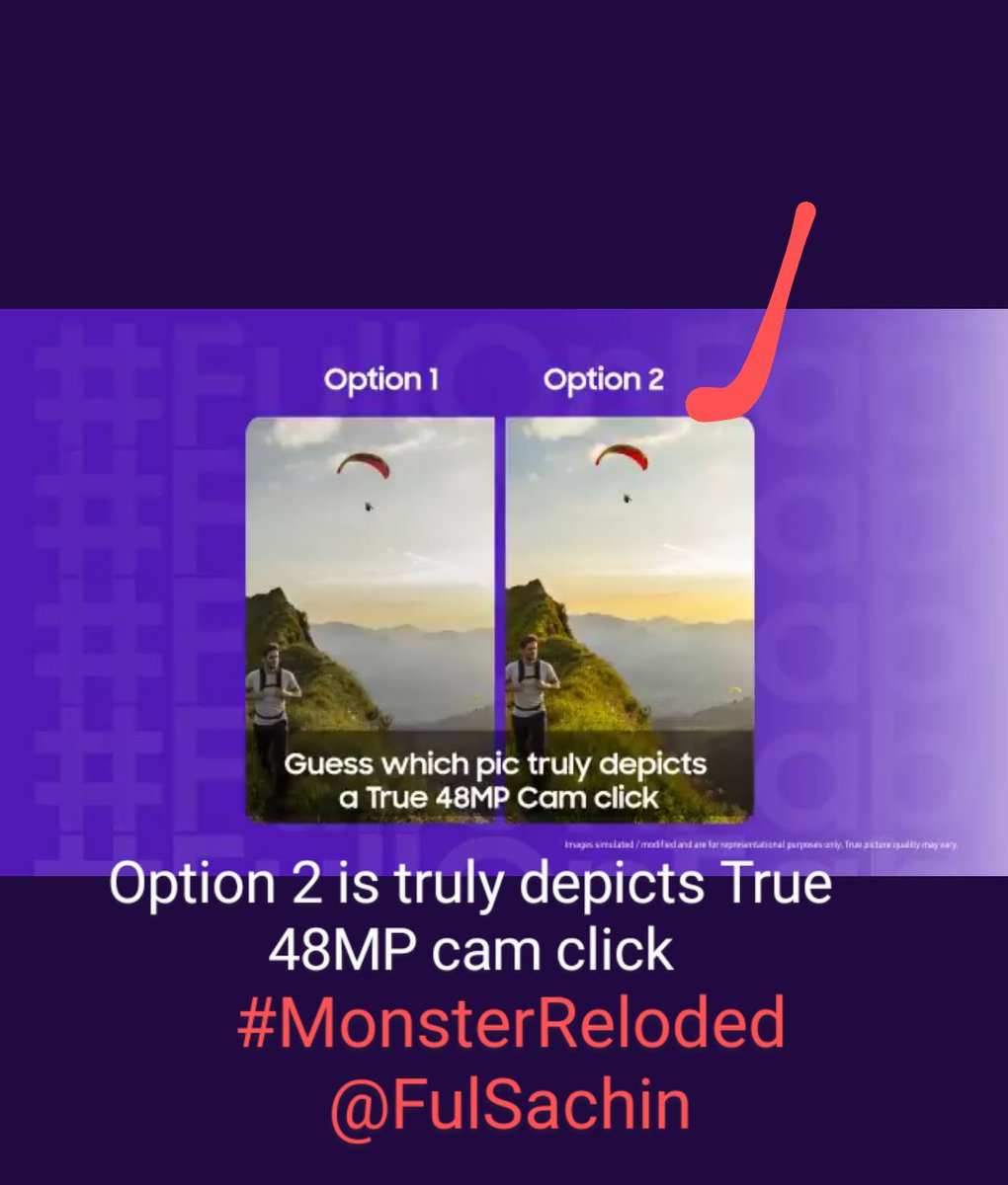 FulSachin's tweet photo. @SamsungIndia Option 2 is truly depicts 48MP camera click
#SamsungF12
#monsterreloaded
@SamsungIndia
@SamsungMobile https://t.co/fkV0tDLJtH