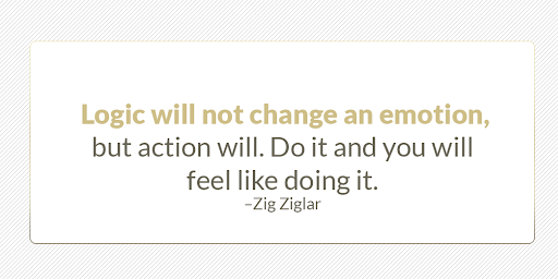 TheZigZiglar's tweet photo. "Logic will not change an emotion, but action will. Do it and you will feel like doing it."-Zig Ziglar

https://t.co/yA6PZLkhbt https://t.co/4fxI5BYB3c