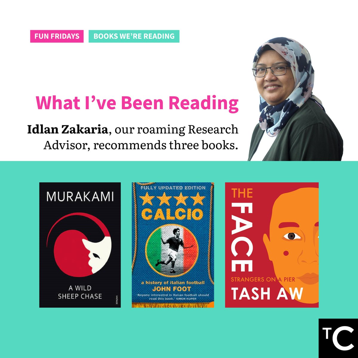 CentreMY_'s tweet photo. It’s Friday and we’re looking forward to spending some time with some good reads this weekend. TC’s roaming Research Advisor Idlan Zakaria had a hard time selecting only 3 books to recommend - take a look.
What are some books you’ve enjoyed? Tell us in replies!
#TCFunFriday https://t.co/zKLwNxkXBp