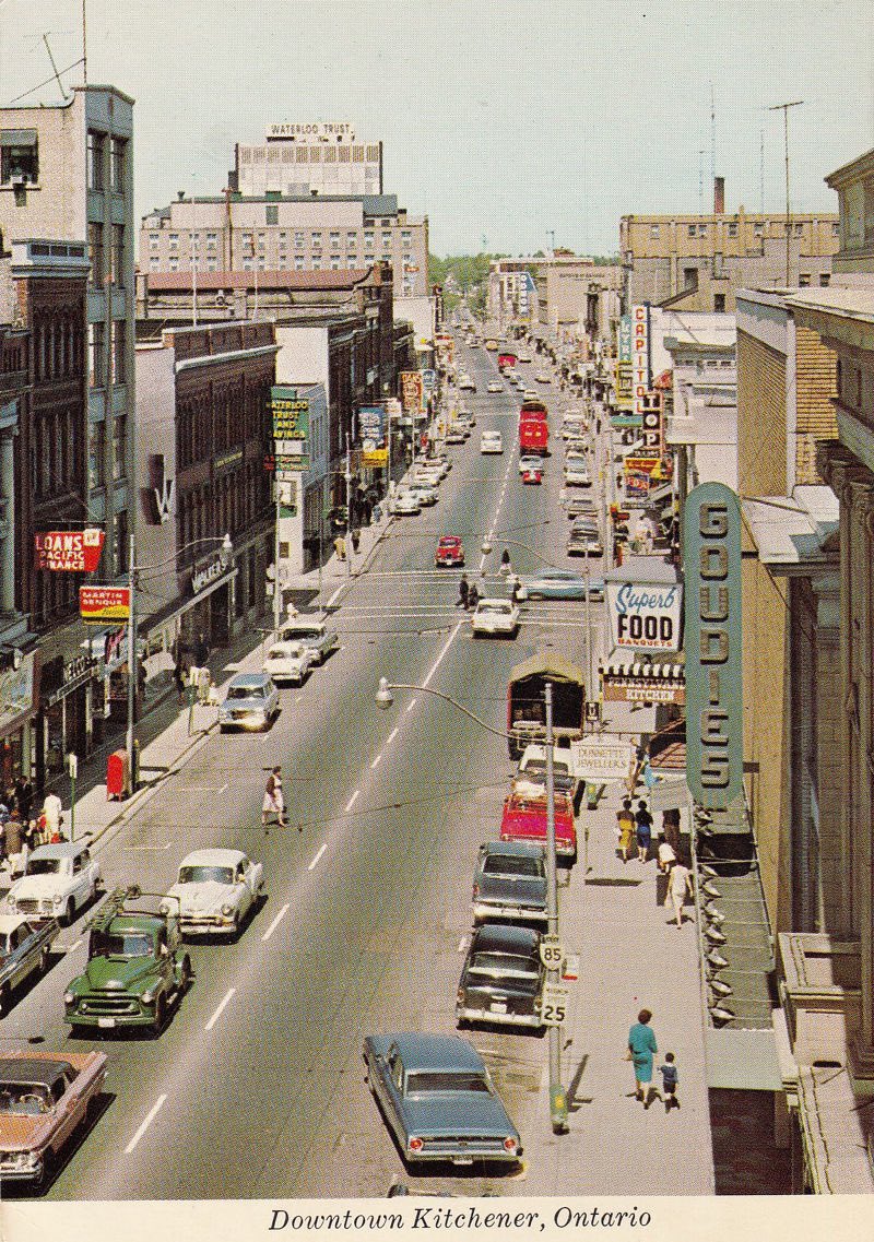 oldcanadaseries's tweet photo. Kitchener, Ontario in the 1960s. https://t.co/L1yCsMHlwD