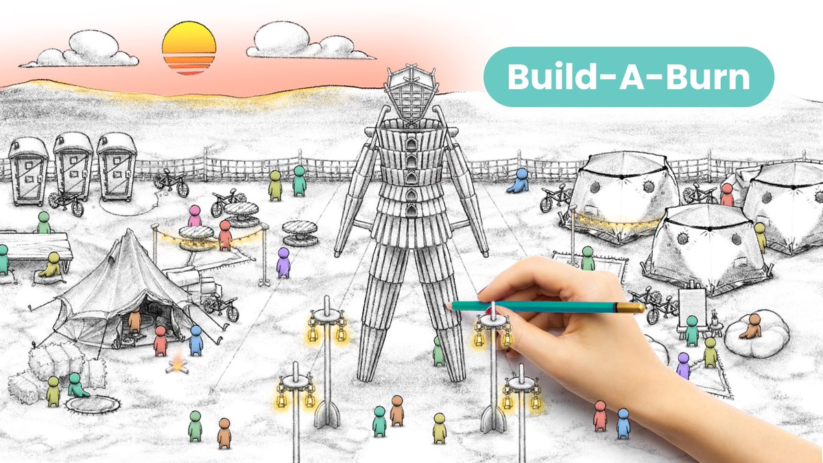 Topiaio's tweet photo. π₯A Burning Man collaboration:
βΊοΈ Build-A-Burn
Year #1 we had over 20,000 people hang out in https://t.co/EO6Xc2Mvli, 200+ unique camps, 24 hour a day conversation, exploration, and events over the whole week! Now for #2.
https://t.co/hasPVYPVNr
#Burningman #BuildABurn https://t.co/gRwLK03GTL