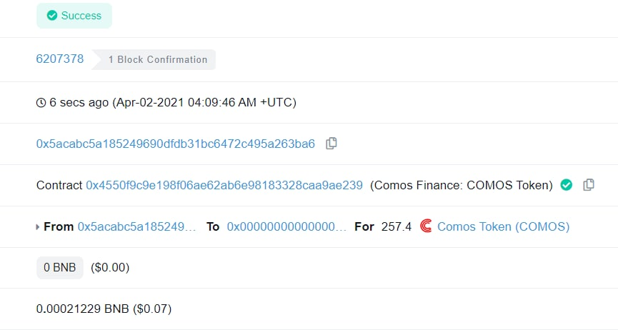 Comos Finance tweet media