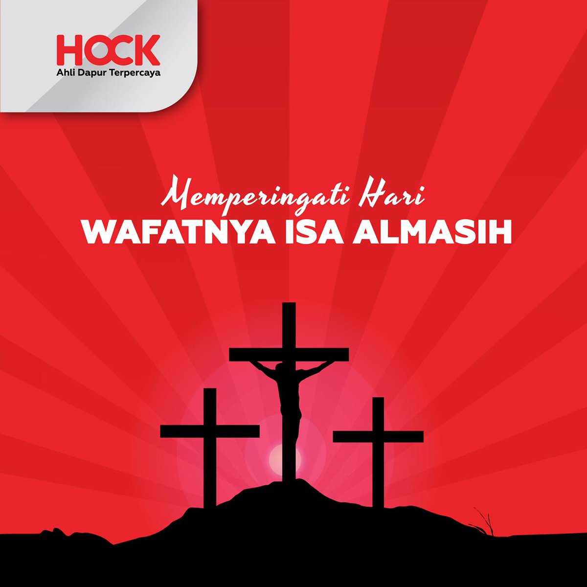 Hock mengucapkan Selamat hari Paskah bagi yang merayakannya 

#AhliDapurTerpercaya #Hock #KomporHock #OvenHock #TangkiAirHock #KranAirHock #KitchenSinkHock