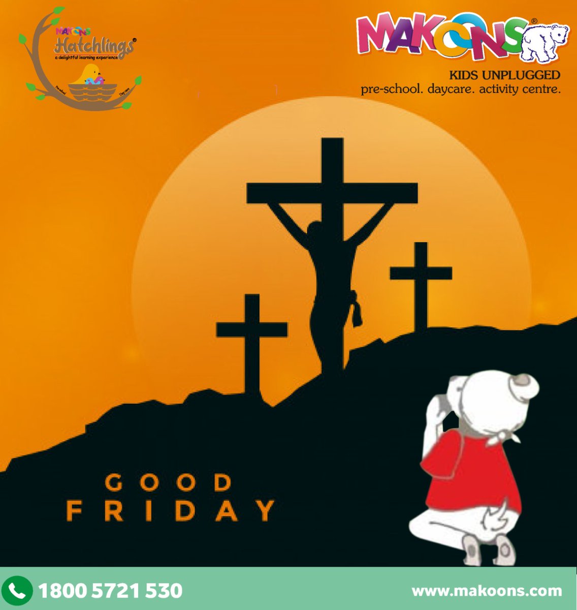 makoonsschool's tweet photo. May the Darkest Night will End and the Sun will rise. Have a positive hope on this Good Friday ..#goodfriday #makoonsplayschool #virtualpreschool #easter2021 #earlylearning101 #bestplayschool #PreschoolFranchise #Makoons #playschoolactivities #makoonspreschool https://t.co/TD3z08GqRu