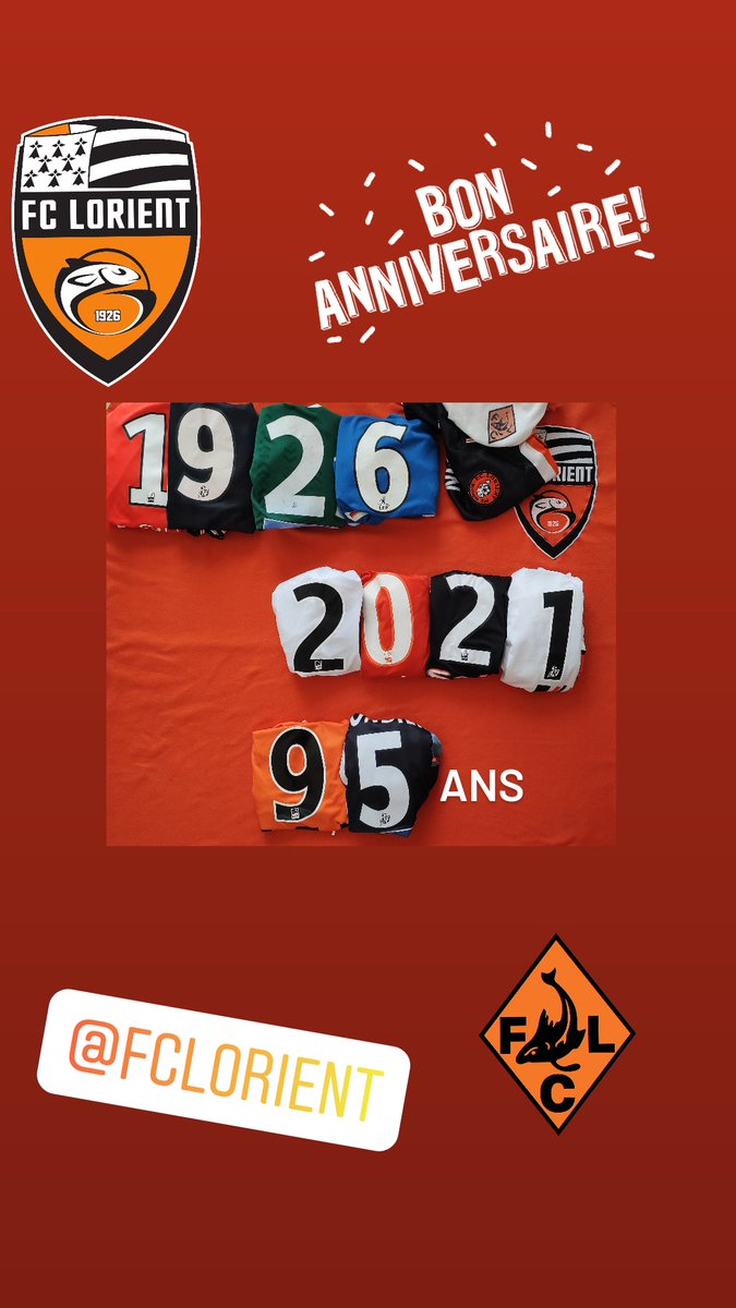 AddictFcl's tweet photo. Bon anniversaire @FCLorient
95 ans de joies et de bonheurs!
#95ans
@LoicFery un maillot spécifique contre le @SB29 pour fêter cela? https://t.co/BCSJLpI4Ie
