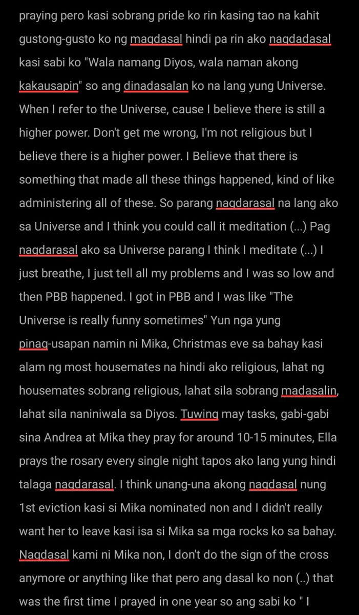 hell0jheny's tweet photo. (FULL TRANSCRIPT) April 1, 2021

ALYSSA talks about her non-belief of God and her eventual spiritual journey because of PBB @iamalyssaexala 

NT: If you have time, pls read this transcript or look for the video, I think this is really worthy of sharing for the Good Friday https://t.co/W2W22UxiP6