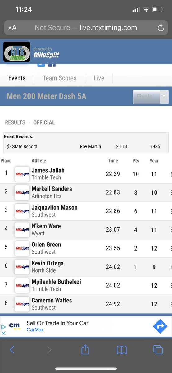 TrackFw's tweet photo. Official time for @quaviion and @GreenOrien in the 200m https://t.co/sas4iXqRvW