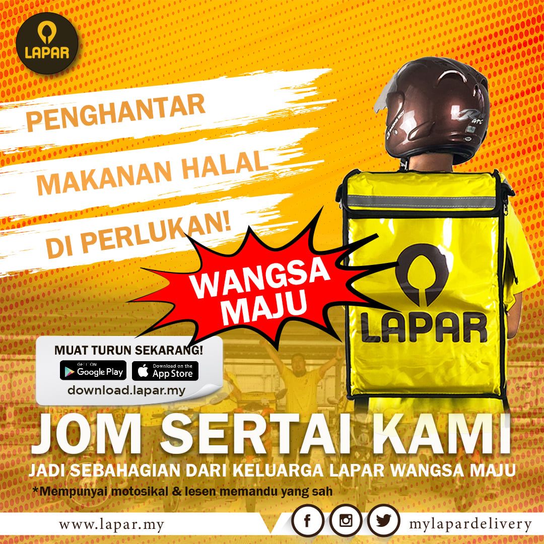 MyLaparDelivery's tweet photo. 𝐑𝐈𝐃𝐄𝐑 𝐅𝐎𝐎𝐃 𝐃𝐄𝐋𝐈𝐕𝐄𝐑𝐘 𝐖𝐀𝐍𝐆𝐒𝐀 𝐌𝐀𝐉𝐔 𝐍𝐄𝐄𝐃𝐄𝐃

Jana 𝐩𝐞𝐧𝐝𝐚𝐩𝐚𝐭𝐚𝐧 𝐬𝐚𝐦𝐩𝐢𝐧𝐠𝐚𝐧 sebagai rider partime &amp; fulltime LAPAR di WANGSA MAJU
KEKOSONGAN ADALAH TERHAD
WhatsApp : https://t.co/OyvarsFrom
Hubungi : 0108156911 (Nazri) https://t.co/ozkoNTD0lD