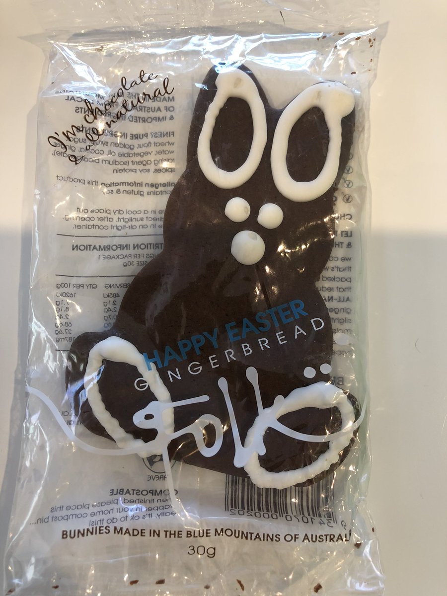 LNourishments's tweet photo. Happy Easter! What’s not to like with a vegan, nut free, dairy free, palm oil free treat @gingerbreadfolk from @delishdeliveries #veganfood #nutfree #palmoilfree #dairyfree #eastertreats #supportaustralianbusiness #gingerbread https://t.co/cXE94CSjFR