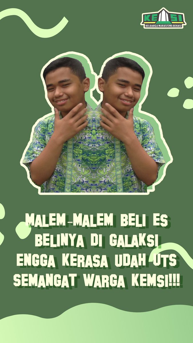 Hi warga kemsi, gimana nih UTS kameren? Amanlah ya.  Btw, kemsi punya pantun nih. Siap-siap ya :)