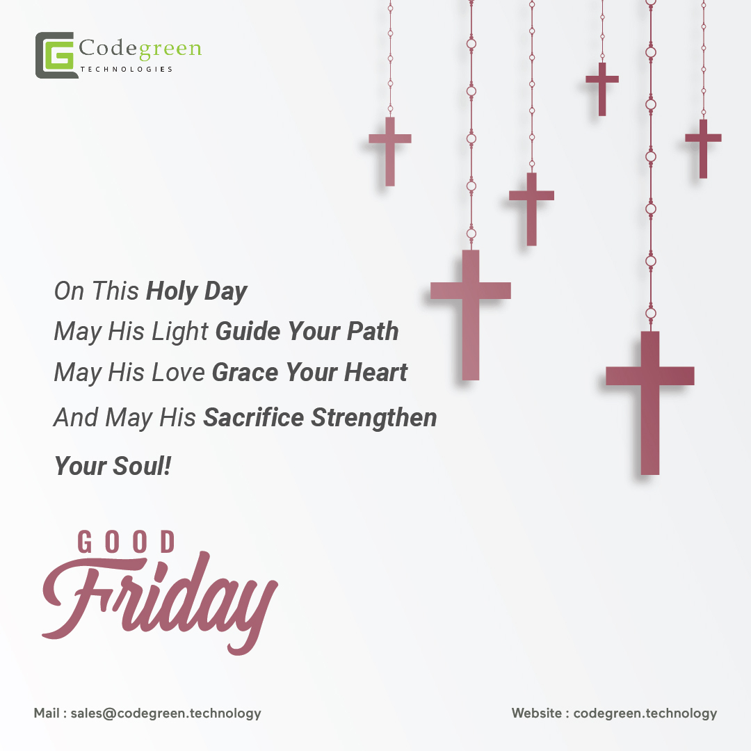 codegreentechno's tweet image. On This Holy Day
May His Light Guide Your Path
May His Love Grace Your Heart
And May His Sacrifice Strengthen
Your Soul! GOOD FRIDAY
#GoodFriday #GoodFriday2021