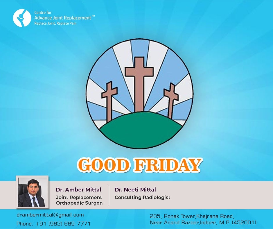 DrAmberMittal1's tweet photo. On this graceful occasion, we hope that God’s love fills your heart and soul. #Goodfriday 

Dr. Amber Mittal's
Centre for Advance Joint Replacement
https://t.co/qbA84OIngw https://t.co/8ZZbBG6GoO
