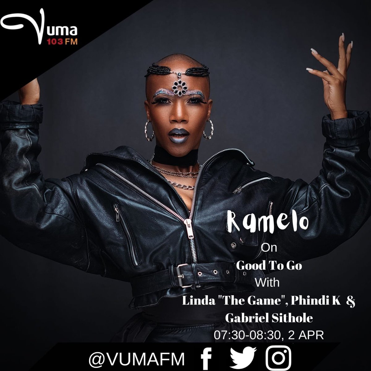 ramelo_artist's tweet photo. Happy Friday everyone π Iβm on @VumaFM this morning @7:30am.. talking about my latest single! Please tune in famπ€©πΆ
#Ramelo
#Heyiwena
#vuma103fm https://t.co/Ggq2L0rEv8
