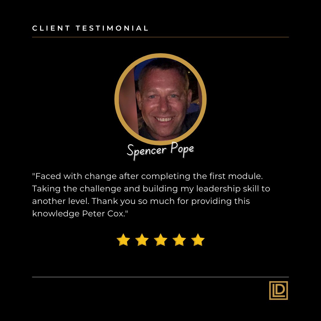 LeaderDynGlobal's tweet photo. Spencer Pope, Site Supervisor at The Usher Group shared his experience working on our L4G program &amp; how it helped him taking his leadership skill to another level.
#ClientFeedback #LeadershipDynamics #Leading4Growth https://t.co/ltp22ri8rv