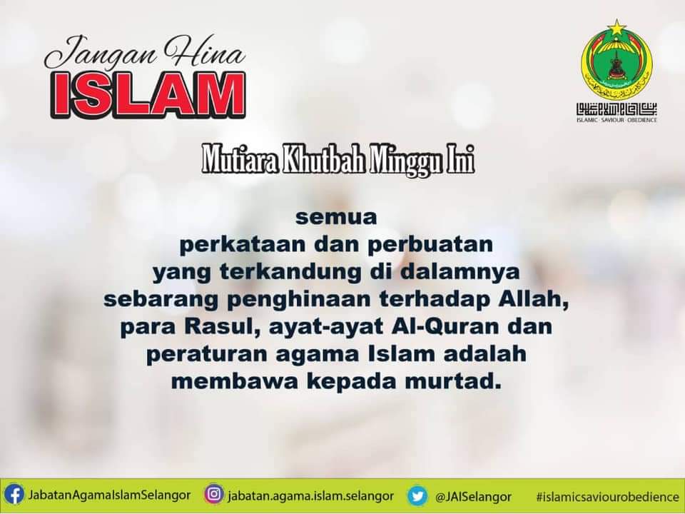 Khutbah jumaat jais selangor