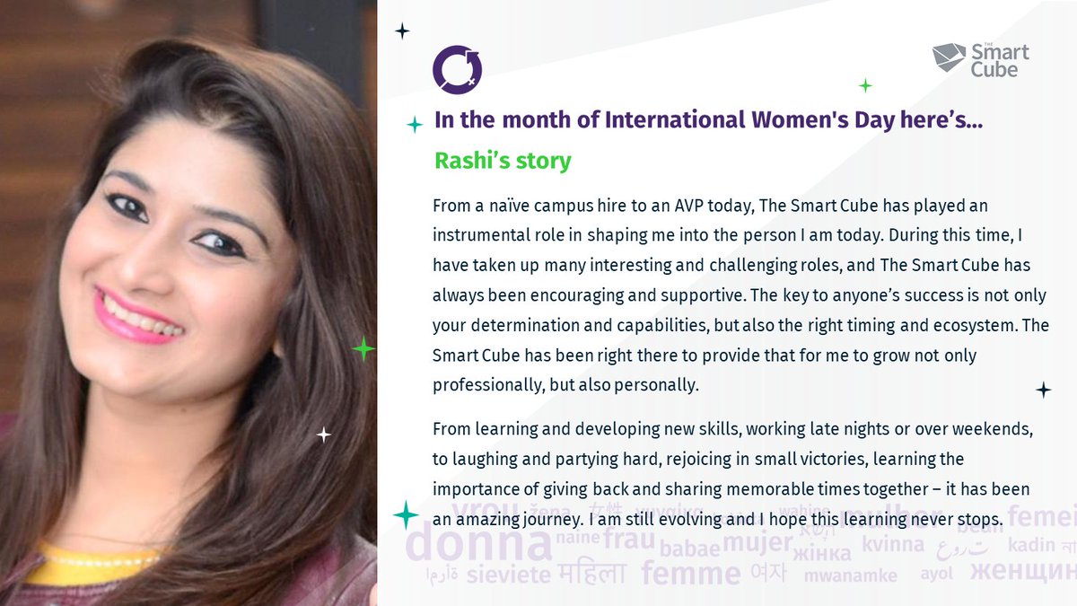 From a campus hire to an AVP today, read Rashi Singh's story as part of our month-long series celebrating our women employees. #TogetHERwithTSC #LifeAtTSC #internationalwomensday2021