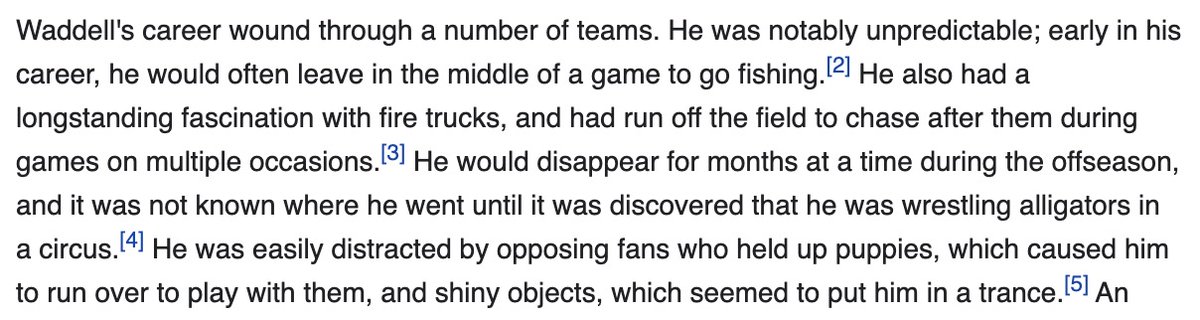 hope everyone had a nice opening day. i spent the day re-reading the wikipedia entry for rube waddell, my favorite player of all time.