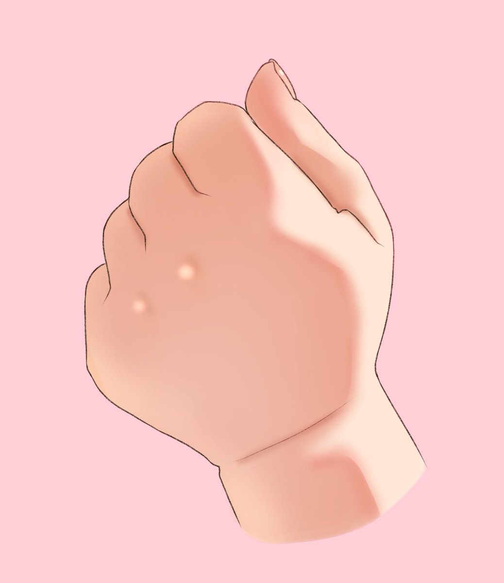 手の練習に描いたやつ。もう少し筆を質感あるやつにしたり線画描きこんだりしたい。 