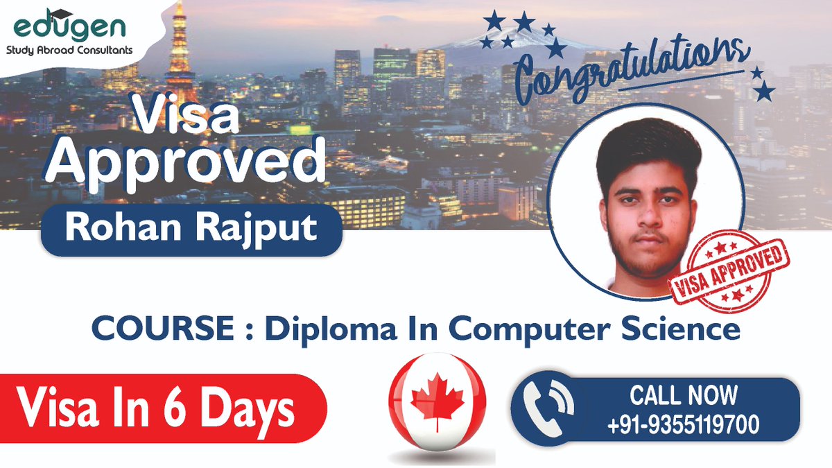 🤩Woaaah! What A Shot It Is...🎯
Congratulations🎉 to Rohan for getting your #VISAApproved in just 6️⃣ Days!
We wish you acquire great 🙌 knowledge💡 in your chosen course📝
Visit Here - edugenstudy.com
#edugen #Canada #visasuccesstory #studyabroad #studyincanada