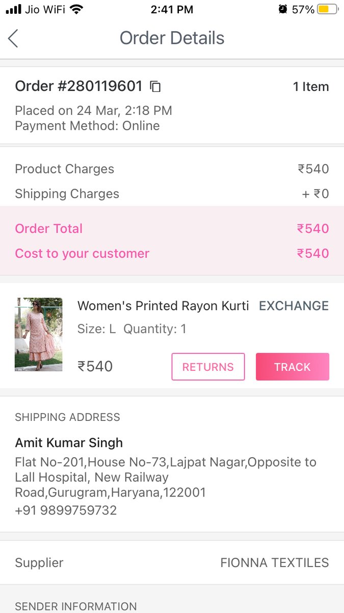 amitcse12's tweet photo. @meeshoapp @Meesho_Official I have raised an exchange request for order #280119601 for XL size, after receiving the exchange package on 31-03-2021 got a small size of dress inside the package but on the printed receipt of the package it mentioned XL size. https://t.co/weqR63OloH