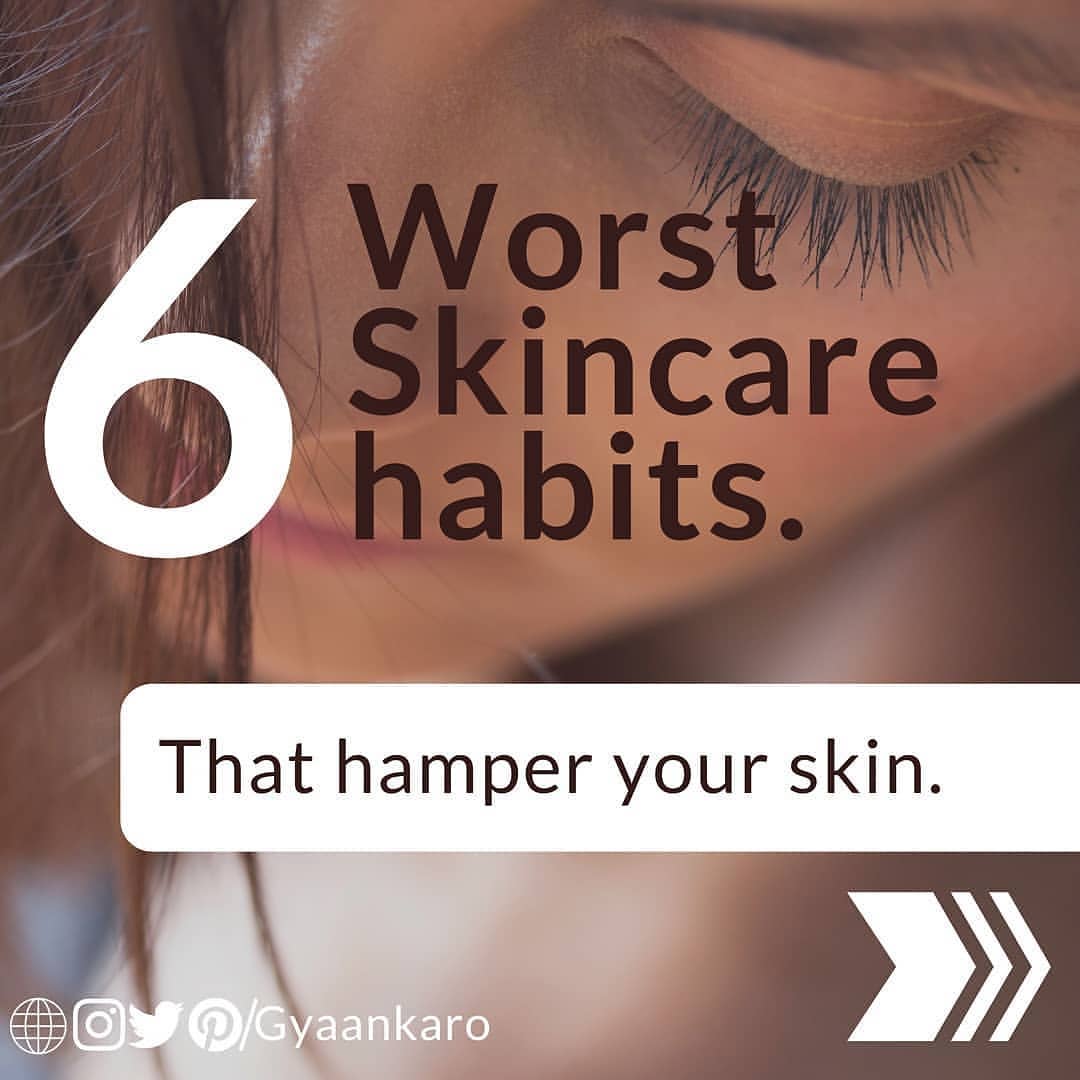 gyaankaro's tweet photo. 6 Worst Skincare habits that hamper your skin.
.
For more information check out Article ( link in bio👆)
.
Follow gyaankaro for health tips and articles.

#health #healthytip #healthylifestyle #healthyfood #gymfitness #fitness #Skincare #skintightening #skincarehabits #worstskinc https://t.co/ZknuVuy6FY