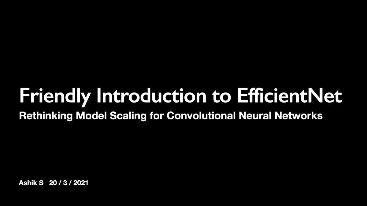 AshikHafi's tweet photo. 🛑 Friendly Introduction to EfficientNet 🛑 - Part 1

💥 What the heck is EfficientNet?

#machinelearning #python #artificialintelligence #research #deeplearning #100daysofcode #100daysofMlcode #Pythton #datascience https://t.co/rKi51RQxHg