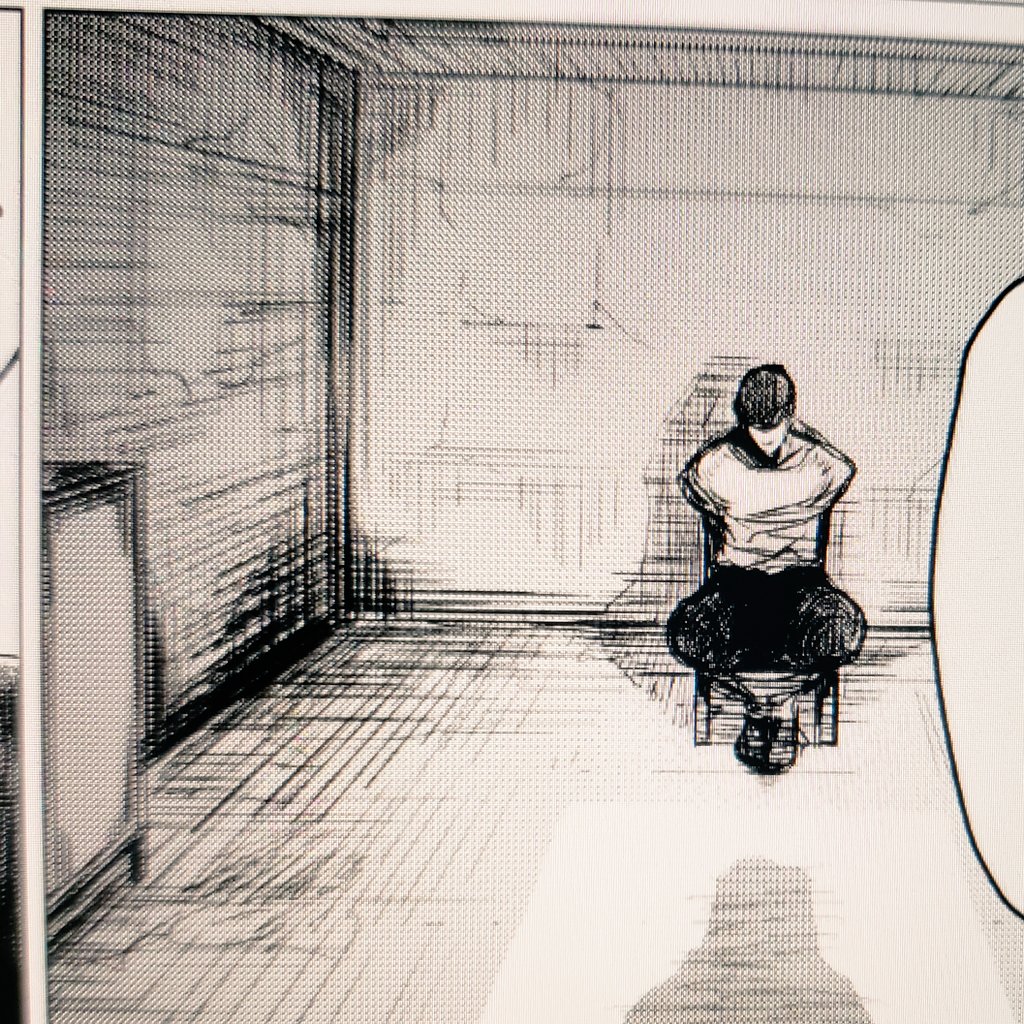 背景の絵を、どれだけ適当に描いてそれっぽく見せるかのごまかし方を考えているんだけど、昨日開眼した技だと、一点透視ツールで格子状の線を描くと、そこが面であることが確定するので、ざざっと五分で面を出したあとグラデトーンをのっぺり貼ると、空間っぽくなる。