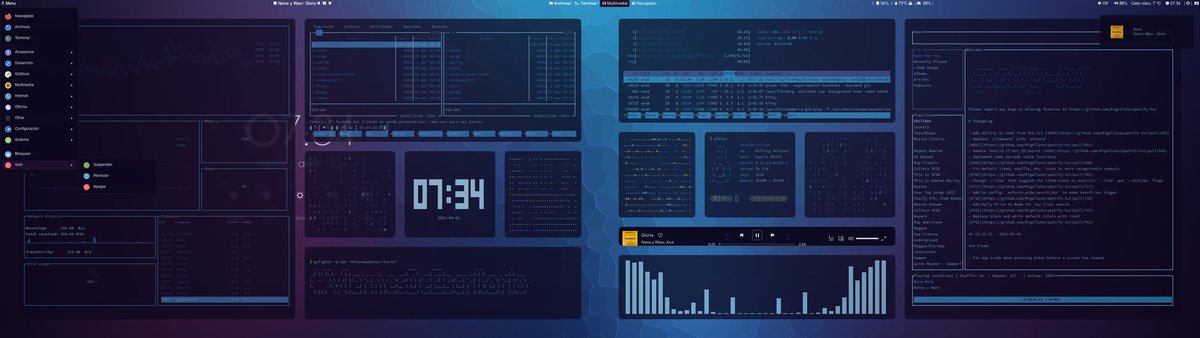 Anakrak's tweet image. #ViernesDeEscritorio #DesktopFriday #ShowYourLinuxDesktop:
#i3gapsrounded #Archlinux #DualScreen