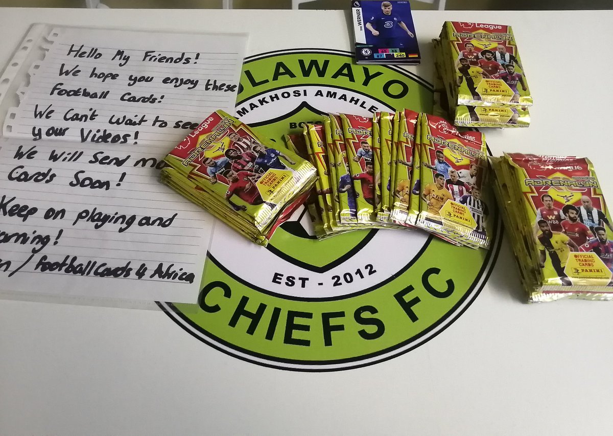 ❗Appreciation Tweet❗

Today we received a parcel [Football Cards] from UK sent by <a href="/benncoxx/">Ben Cotch</a> and #Footballcards4Africa for us to distribute to the young Ninjas

We cant wait for the kids to dig in and everyone is hoping to find at least 1 card of <a href="/Nakamba_11/">Marvelous Nakamba</a> of <a href="/AVFCOfficial/">Aston Villa</a>